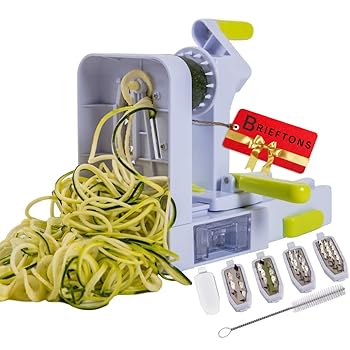 【中古】【39shop】Brieftons★QuickFold 5-Blade Spiralizer: 2018 Model, Versatile & Compact Foldable Vegetable Spiral Slicer, Best Veggie Pasta Spaghetti M（非常に良い）｜ドリエム店
