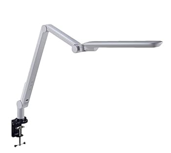 【中古】パナソニック LEDデスクライト クランプ型 スマホ充電USBポート付 文字くっきり光 昼光色 調光 ライトグレー SQ-LC516-W
