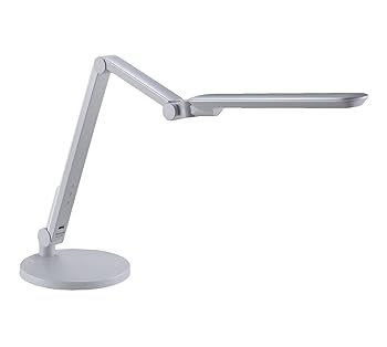 【中古】【39shop】パナソニック★LEDデスクライト 置き型 スマホ充電USBポート付 文字くっきり光 昼光色 調光 ライトグレー SQ-LD515-W（非常に良い）｜ドリエム店
