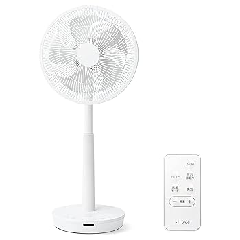 【中古】【39shop】シロカ★DC 音声操作 扇風機 リビング サーキュレーター ポチ扇 音声認識/静音/リモコン/おやすみモード搭載/風量8段階 2021年モデル SF-V151(非常に良い)|ドリエム店