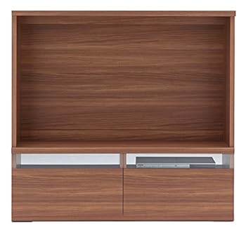 【中古】【39shop】フナモコ★リビングシェルフ 幅120&times;高さ113.8cm リアルウォールナット LTD-120（非常に良い）｜ドリエム店