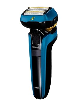 【中古】パナソニック 子ヒツジ短距離競走 メンズ電気カミソリ 5枚刃 お風呂剃り可 青 ES-CSV6R-A