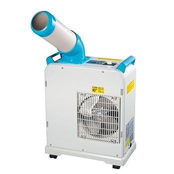 【中古】【39shop】山善★工事不要 ポータブルクーラー スポットエアコン 単相100V キャスター付 フレキシブルダクト ドレンタンク容量3L スポットクーラー 移動式エ(非常に良い)|ドリエム店