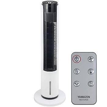 【中古】山善 冷風扇 扇風機 タッチスイッチ 風量5段階調節 水タンク着脱式 タイマー機能 リモコン ホワイト FCR-BWG40W