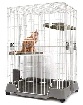 【中古】マルカン キティケージ 1000 グレー 猫用