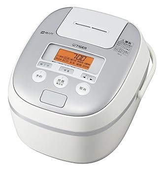 【中古】【39shop】タイガー魔法瓶TIGER★炊飯器 5.5合 IH 土鍋コーティング 時短早炊き機能 ホワイト 炊きたて JPE-A100-W(良い)|ドリエム店