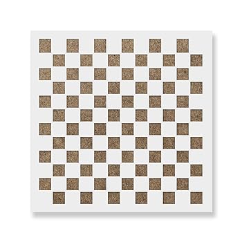 【中古】チェッカーパターンステンシル - チェッカーボードステンシル チェッカーステンシル チェッカーステンシル チェッカーステンシル ステンシル チ
