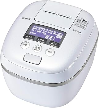 【中古】【39shop】タイガー魔法瓶TIGER★炊飯器 5.5合 圧力IH 熱流&熱封土鍋コーティング 極うまメニュー 炊きたて ホワイトグレー JPC-A102WE(非常に良い)|ドリエム店