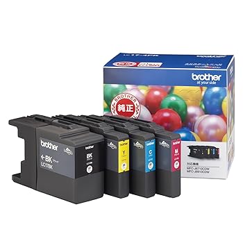 【中古】brother純正インクカートリッジ4色パック大容量 LC17-4PK 対応型番:MFC-J6910CDW、MFC-J6710CDW、MFC-J6510DW、MFC-J5910CDW 他