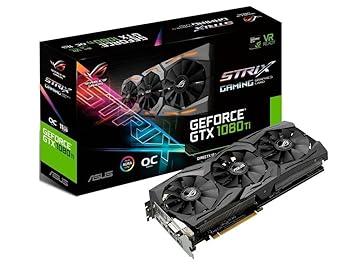 【中古】ASUS R.O.G. STRIX続きもの NVIDIA GeForce GTX1080Ti積み上げる映像媒体歌留多 軍事基地時辰儀1569MHz STRIX-GTX1080TI-O11G-GAMING