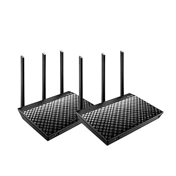 【中古】ASUS 無線LAN 無線電話 ルータ 1300+600Mbps デュアルバンドメッシュ RT-AC67U 2 容器に並べる 3階建 / 4LDK なおなお書き5/Nintendo Switch/iPhone/android 相応う