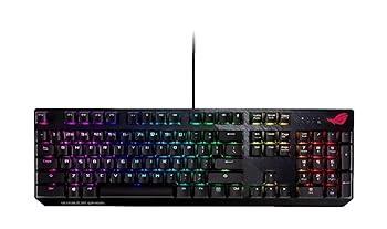 【中古】【39shop】ASUS★ゲーミングキーボード XA02 ROG STRIX SCOPE/BL 青軸/US_1 / Aura Sync/silver WASD 搭載（非常に良い）｜ドリエム店
