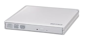 【中古】【39shop】BUFFALO★USB2.0用 外付けポータブルDVDドライブ DVSM-PN58U2V-WH（非常に良い）｜ドリエム店