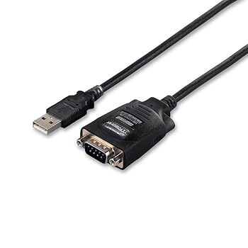 【中古】BUFFALO USBシリアルケーブルUSBtypeA to D-sub9ピン1.0m ブラックスケルトン BSUSRC0610BS