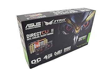 【中古】ASUSTek STRIXつづき物 NVIDIA GeForce GTX980積み上げる映像媒体歌留多 厚地の外套時辰儀 記憶装置4GB STRIX-GTX980-DC2OC-4GD5