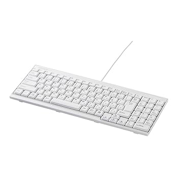 【中古】バッファロー BUFFALO USB接続 有線スリムキーボード ホワイト BSKBU14WH