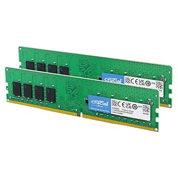 【中古】Crucial 学習机とっ始め用増設記憶装置 16GB8GBx2枚 DDR4 2400MT/sPC4-19200 CL17 UDIMM 288pin CT2K8G4DFS824A