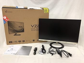 【中古】ASUS フレームレス モニター 23.8インチ IPS 薄さ7mmのウルトラスリム ブルーライト軽減 フリッカーフリー HDMI,D-sub スピーカー VZ249H