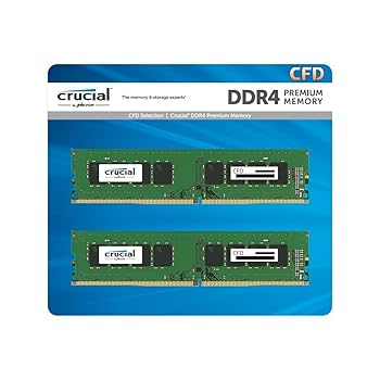 【中古】CFD販売 Crucial by Micron デスクトップPC用メモリ DDR4-2666 PC4-21300 8GB×2枚 288pin DIMM 無期限 相性 W4U2666CM-8G