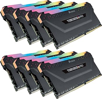 【中古】CORSAIR DDR4-3000MHz 事務机いの一番パソコン用 記憶装置モデュール VENGEANCE RGB PRO つづき物 64GB 8GB×8枚 CMW64GX4M8C3000C15