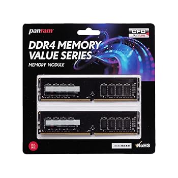 【中古】【39shop】CFD販売★Panram デスクトップPC用 メモリ DDR4-2400 PC4-19200 8GB×2枚 288pin DIMM 無期限 相性 W4U2400PS-8GC17(良い)|ドリエム店