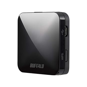 【中古】BUFFALO 緩衝装置置き目 USB 無線電話ローカルエリアネットワーク親機 11ac/n/a/g/b 433/150Mbps トラベルルーター single_band 黒いこと WMR-433W2-BKiPhone13製造会社動くこと確