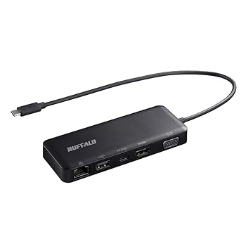 【中古】バッファロー BUFFALO USB Type-C接続 5-in-1 ドッキングステーション LUD-U3-CGD/N PowerDelivery 有線LAN HDMI VGA USB 3.2Gen 1対応ポートMac