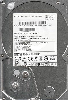 【中古】hds723020bla642、PN 0 F16970、MLC mnr6d0、Hitachi 2tb SATA 3.5捉え所のない運転 パソコン・周辺機器-その他