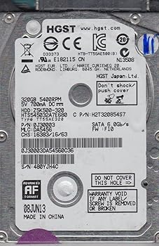 【中古】hts545032 a7e680、PN 0j30003、MLC da5456、Hitachi 320 GB SATA 2.5ハードドライブ