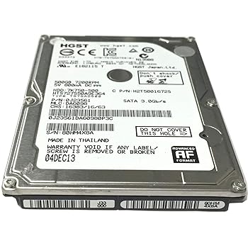 【中古】HGST 7 K750 ? 500 hts727550 a9e364 0j23561  500 GB 7200rpm 16 MBキャッシュSATA 3.0 GB/s 2.5インチ内蔵ノートブックハードドライブ ? W
