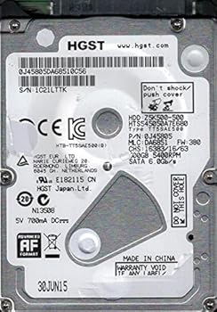 【中古】hts545050 a7e680 P/N : 0j45805 MLC : 地方検事6851 HGST 500 GB
