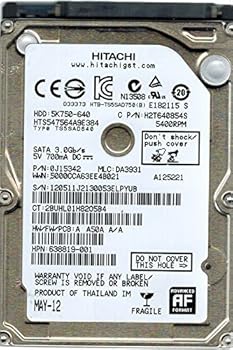【中古】Hitachi HTS547564A9E384 P/N: 0J15342 MLC: DA3931 640GB 並行輸入品
