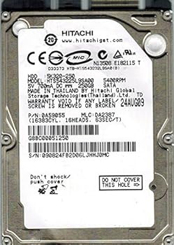 【中古】Hitachi HTS543225L9SA00 P/N: 0A59055 250GB MLC: DA2387 並行輸入品