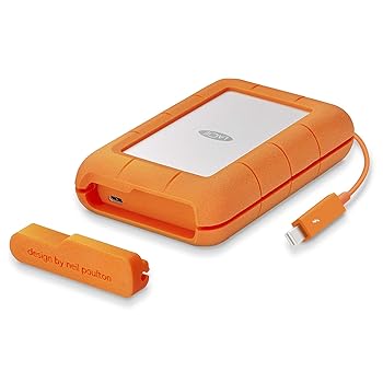 【中古】LaCie HDD 携帯型固定ディスク 4結核症 Rugged Thunderbolt USB-C 耐衝撃 STFS4000800