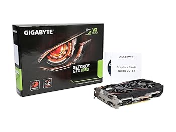 【中古】GIGABYTE GeForce GTX 1060 DirectX 12 GV-N1060WF2OC-6GD 192-Bit ATX ビデオカード