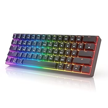 【中古】HK Gaming - gk61ホットスワップ可能な機械的なキーボード - 照らさ61 キーマルチカラーRGB PC MAC ゲーマータイピスト 用 バックライト 有線ゲ