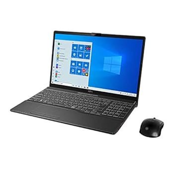 【中古】FMVA77D3B FMV LIFEBOOK AH77/D3 15.6型万覚え帳マイコン ブライトブラック パソコン-パソコン・周辺機器