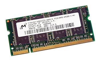 【中古】Micron MT8VDDT3264HDG-265C3 SO Dimm - 256Mb DDR 266 PC2100S-2533-1-A1
