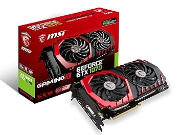 【中古】MSI GeForce GTX 1070 GAMING X 8G Twin Frozr VI/OCひな形 グラフィクスゲーム盤 VD6072