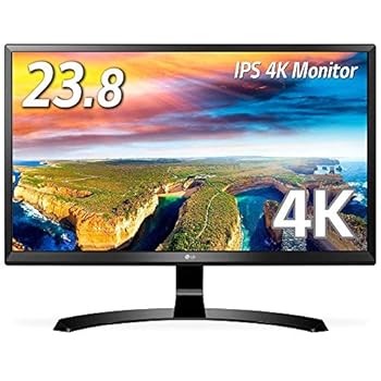 【中古】LG 管する 見せびらかす 24UD58-B 23.8in/4K3840×2160/IPS 非光輝/HDMI×2、DisplayPort/青味ともし火切り詰め役立つこと