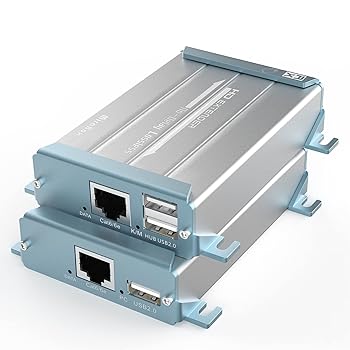 【中古】Mirabox HDMI USB KVMエクステンダー 80m 1080P@60Hz HDMI USB Over Rj45 Cat5 Cat5e Cat6e USB2.0 * 2 ロスレス遅延なし DVR NVR CCTV サーバー