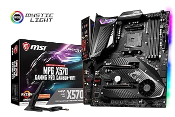 【中古】MSI MPG X570 GAMING PRO CARBON WI-FI ATX 母ちゃんゲーム盤 AMD X570心付け書き割り積み上げる MB4780