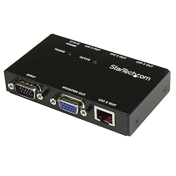 【中古】StarTech.com Cat5有線テレビ相応う4界面VGAディスプレイエクステンダー押しひろげる器変速機機のみ 科目5 ローカルエリアネットワーク有線テレビにて最大限度150m押しひろげる 最大限度4分かち合う能力のある S
