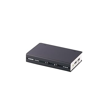 【中古】エレコム KVMスイッチ pc切替機 USB DVI スピーカー 2台 KVM-DVHDU2