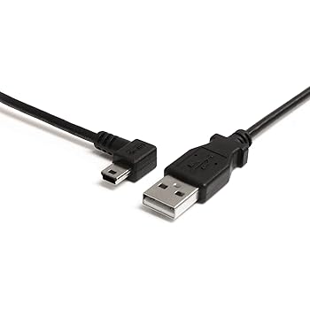 【中古】StarTech.com 1.8m ミニUSB変換ケーブル miniUSB左向きL型ケーブル USB A端子 オス - USB mini-B端子 オス USB2HABM6LA
