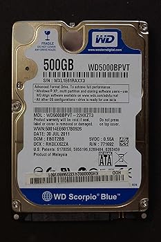 【中古】WD5000BPVT、DELL SCORPIO BLUE 500GB 5400 RPM 2.5in SATA 捉え所の無い運転。