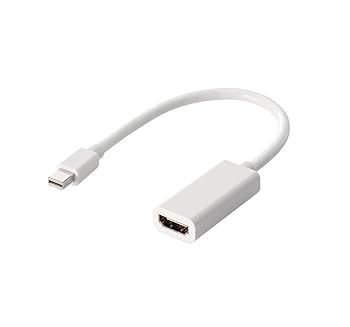 【中古】エレコム Mini DisplayPort オス - HDMI オス 変換アダプタ 15cm ホワイト AD-MDPHDMIWH