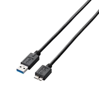 【中古】エレコム USBケーブル microB USB3.0 USB A オス to microB オス スタンダード 0.5m ブラック USB3-AMB05BK