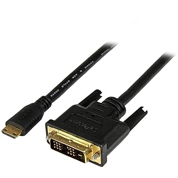 【中古】StarTech.com ミニHDMI - DVI 変換ケーブル/2m/DVI-D - Mini HDMI アダプタ/1920x1200/ミニHDMI タイプCオス - DVI-D オス HDCDVIMM2M