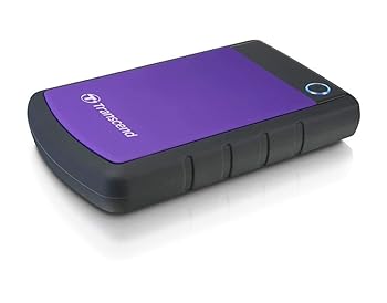【中古】トランセンドジャパン Transcend ポータブルHDD 2TB PS5/PS4 メーカー動作確認済 耐衝撃 USB3.1 Gen1 3年 TS2TSJ25H3Pパープル
